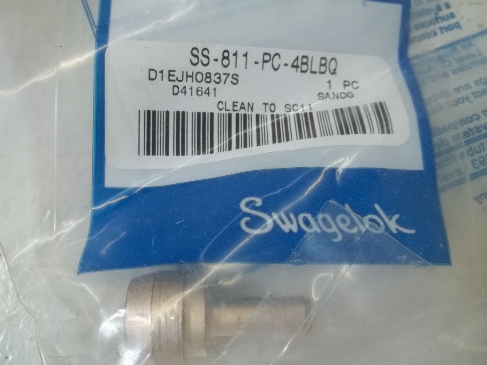 SWAGELOK SS-911-PC-4BLBQ PORT CONNECTOR NSMP