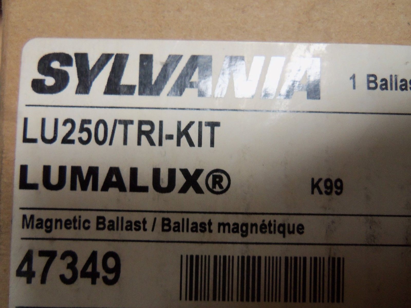 SYLVANIA LU250/TRI BALLAST KIT NSMP