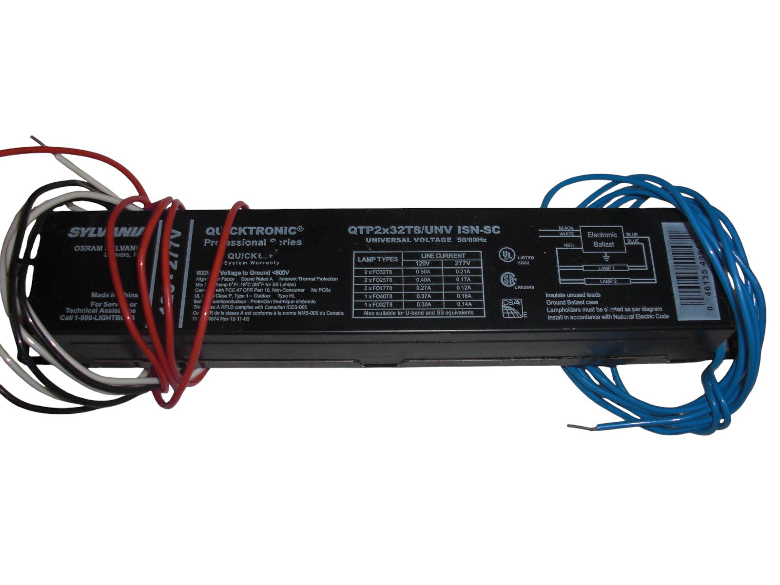 SYLVANIA QTP2x32T8 / UNV ISN SC NSNP