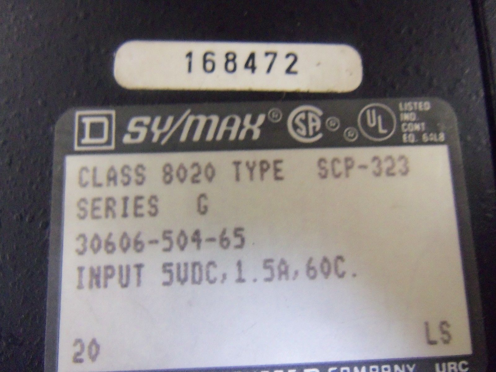SY/MAX 8020-SCP-323 INPUT MODULE SERIES G UNMP
