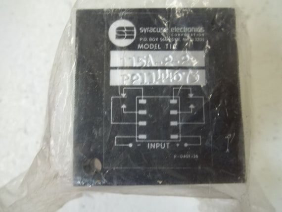 SYRACUSE ELECTRIC TIR-115A-2-2 RELAY *NEW IN A BAG*