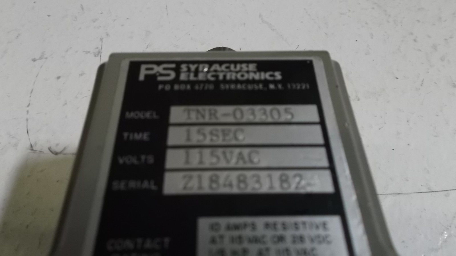 SYRACUSE ELECTRONICS TNR-03305 UNMP