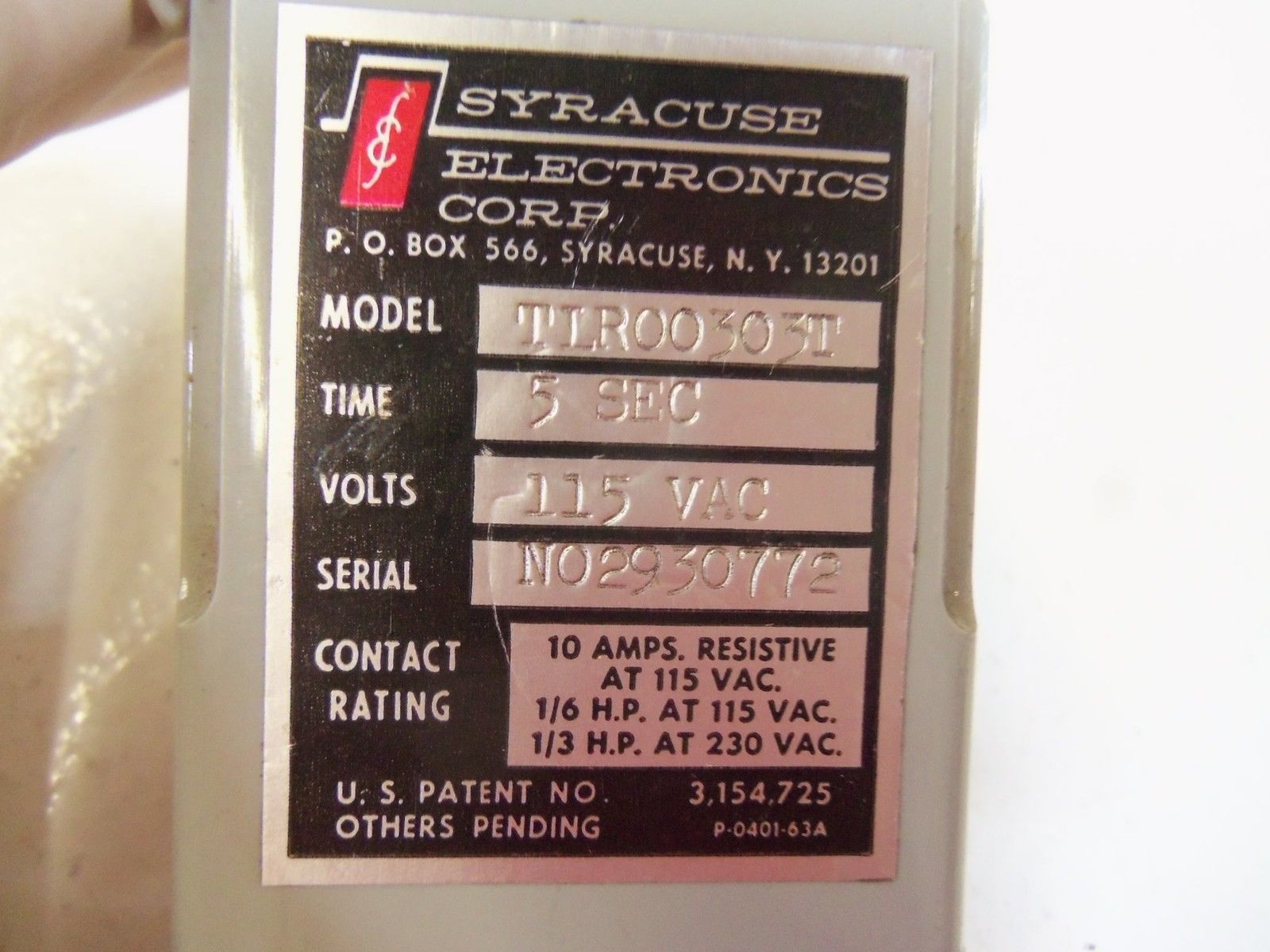 SYRACUSE  TLR00303T  UNMP