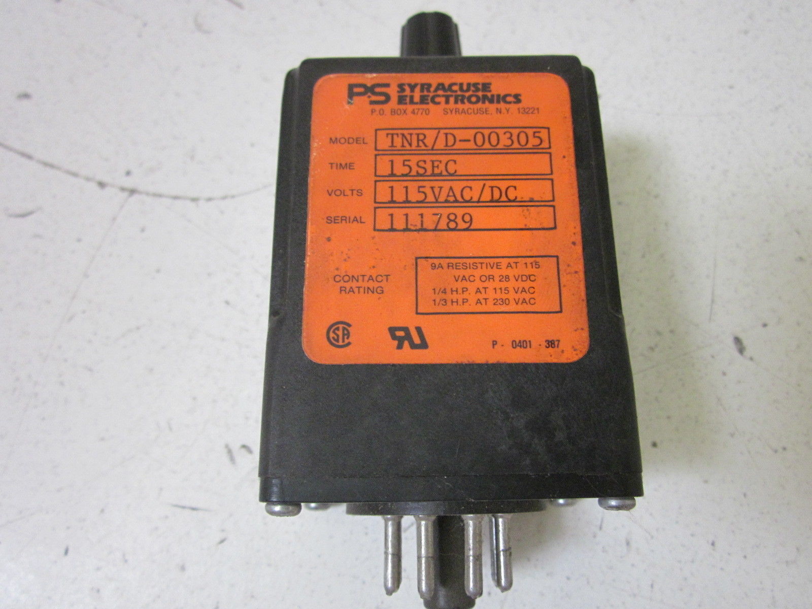 SYRANCUSE ELECTRICS TR1D-00305 NSMP