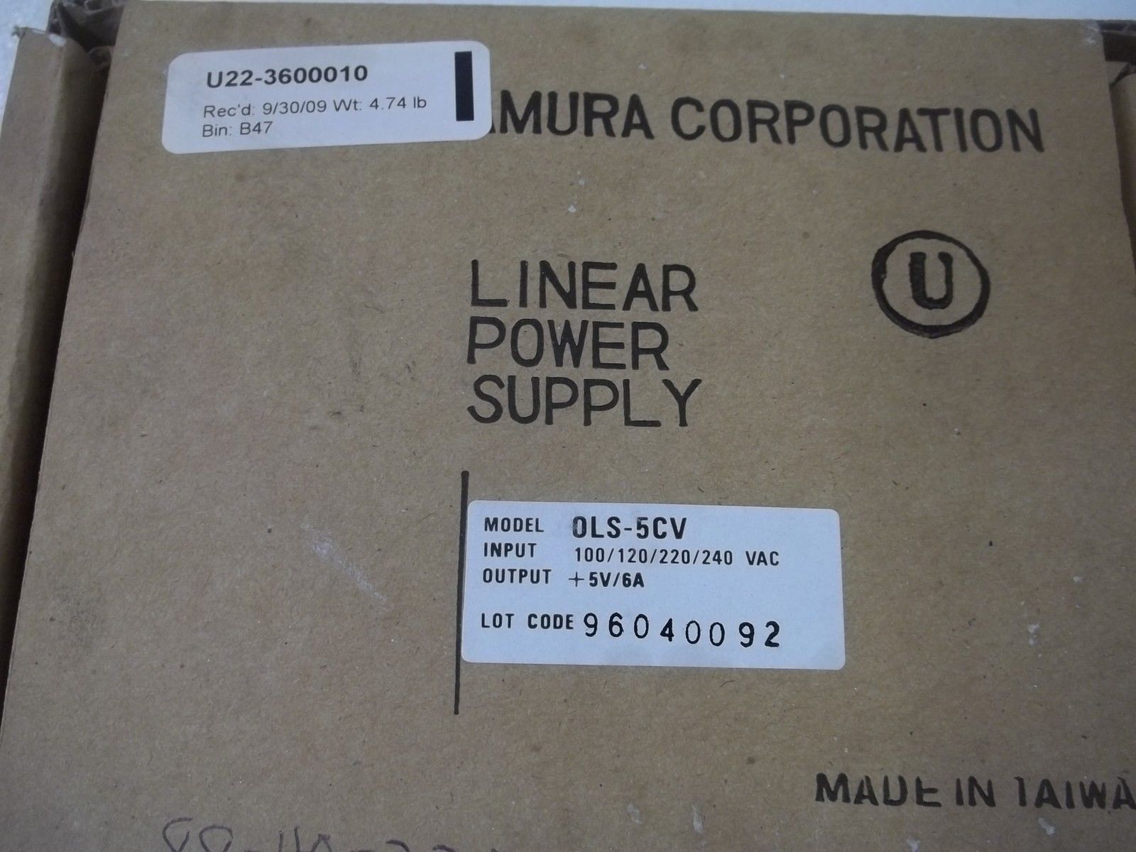 TAMURA COPR. OLS-5CV LINEAR POWER SUPPLY NSMP