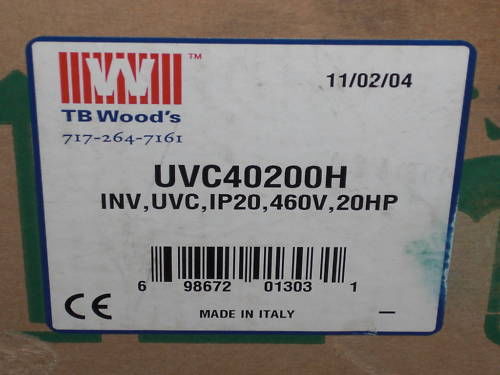 TBWOODS VECTOR CONTROL UVC40200H *USED*