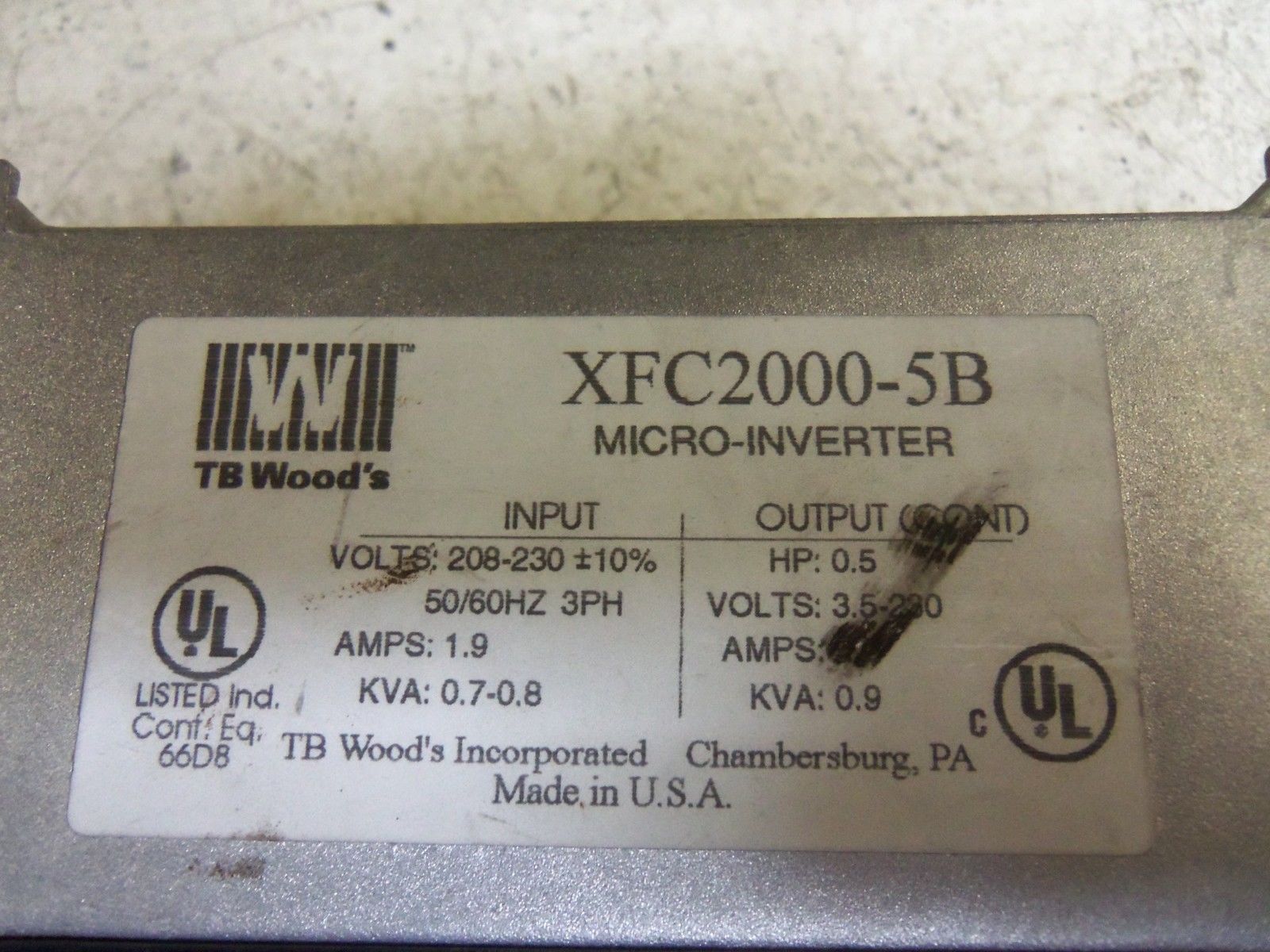 TB WOODS XFC2000-5B DRIVE UNMP