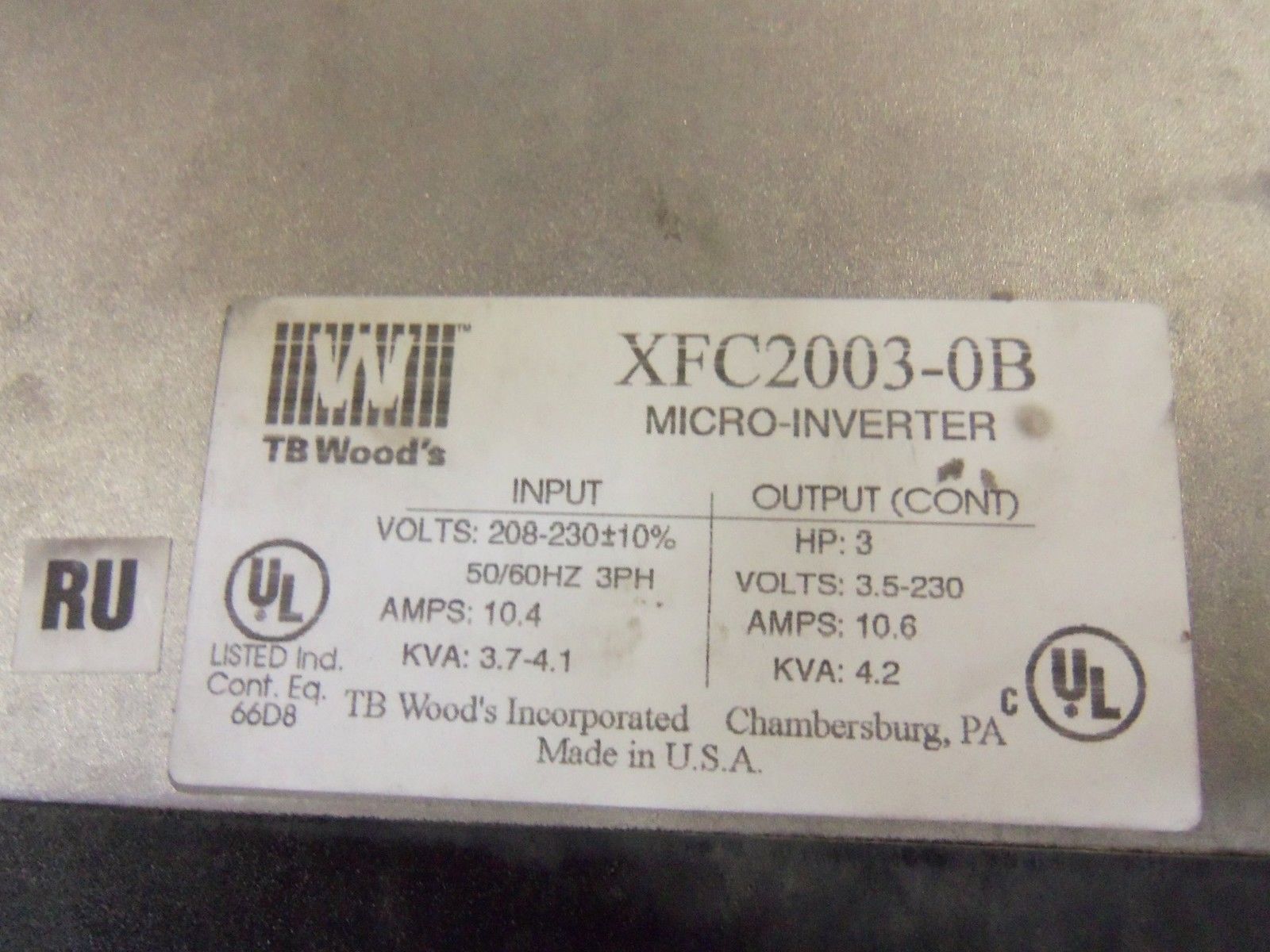 TB WOODS XFC2003-0B DRIVE UNMP