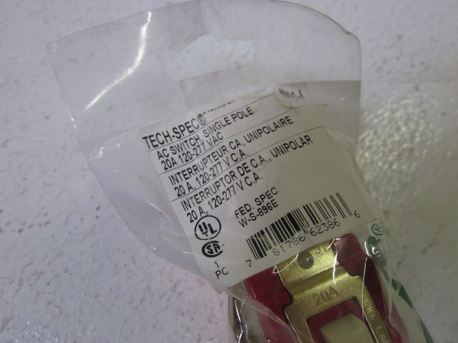 TECH-SPEC 4901-I AC SWITCH SINGLE POLE 277V NSMP
