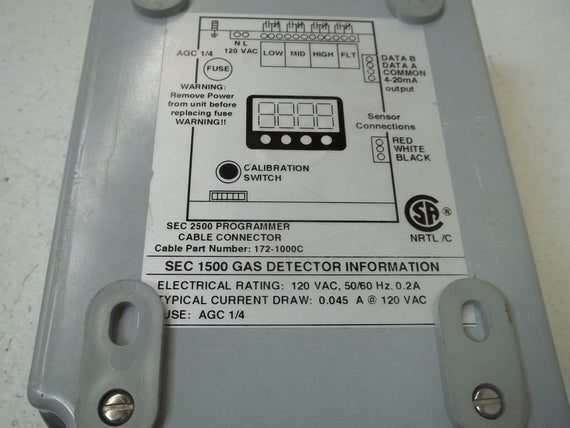 TECHNILAB SEC 1500 GAS DETECTOR  *USED*
