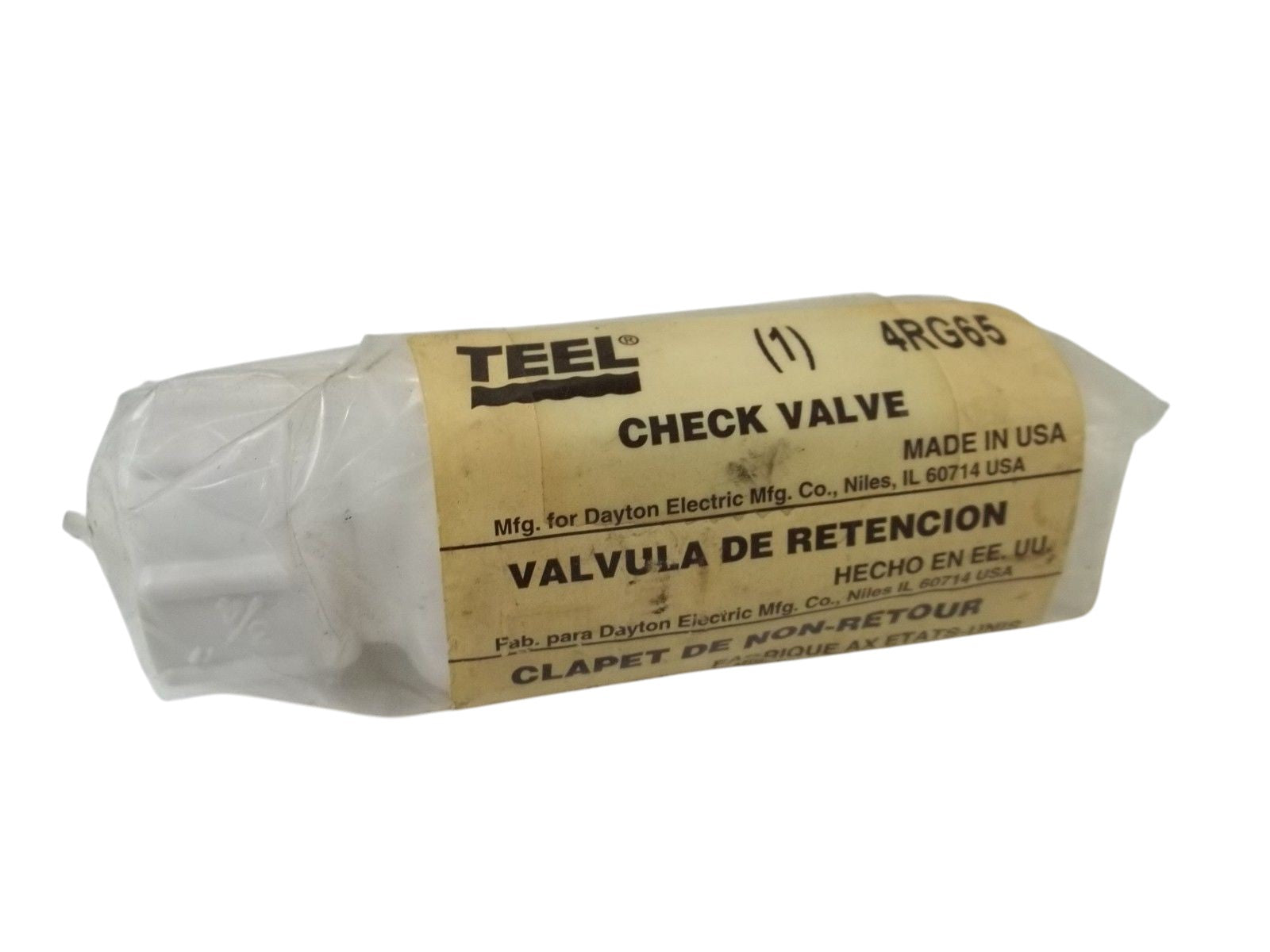 TEEL 4RG65 CHECK VALVE NSNP
