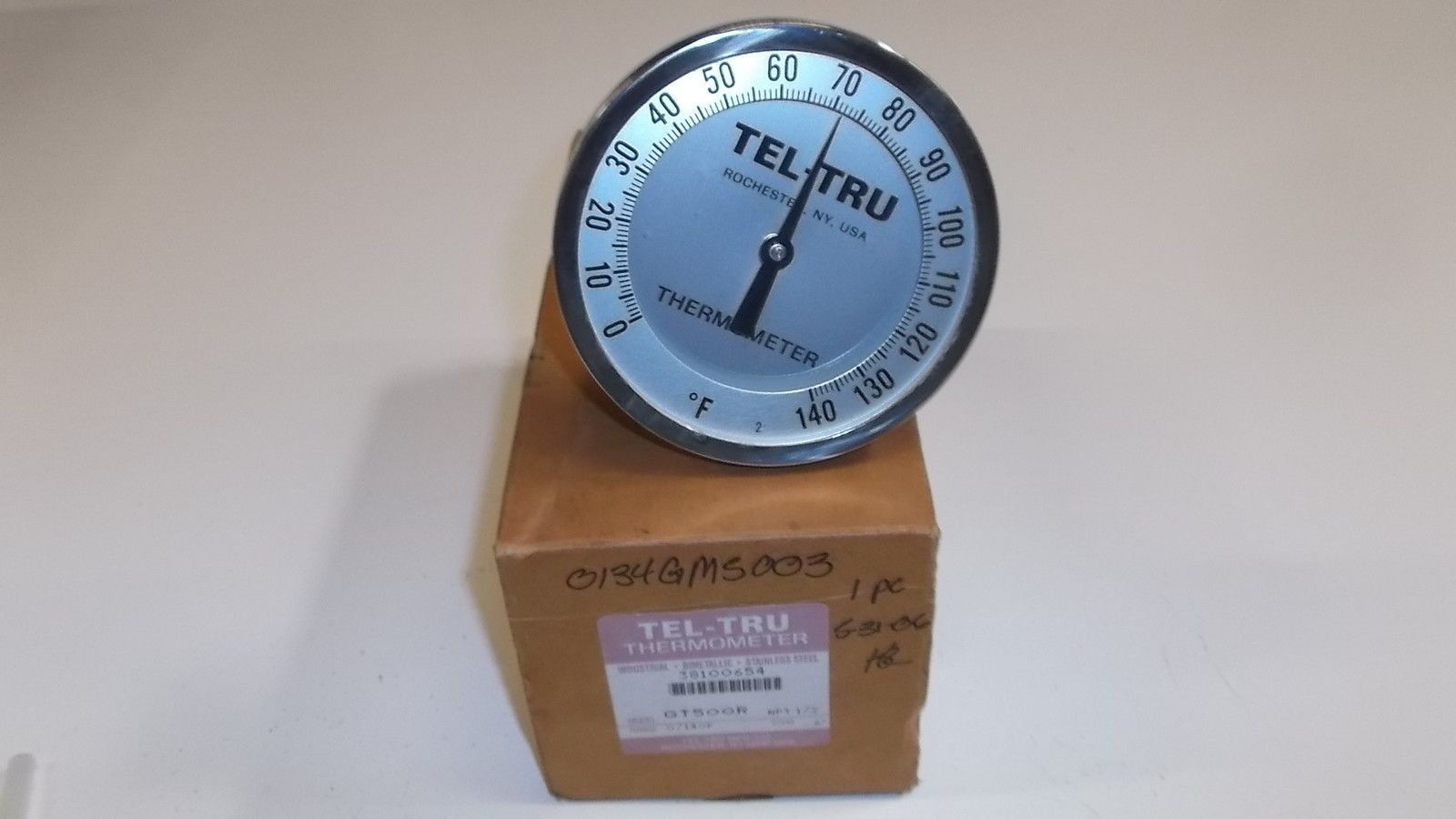 TEL-TRU GT500R THERMOMETER 0/140F 6" STEM NSMP
