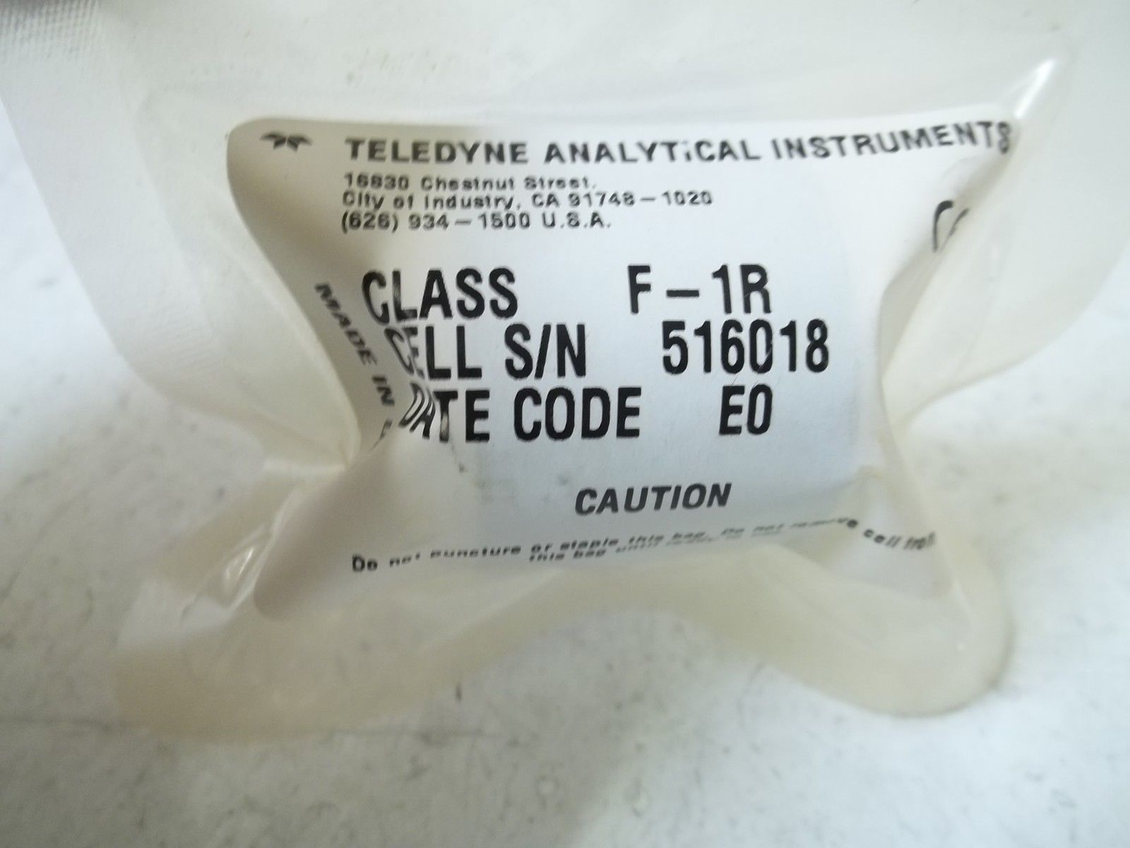 TELEDYE OXYGEN SENSOR F-1R NSMP