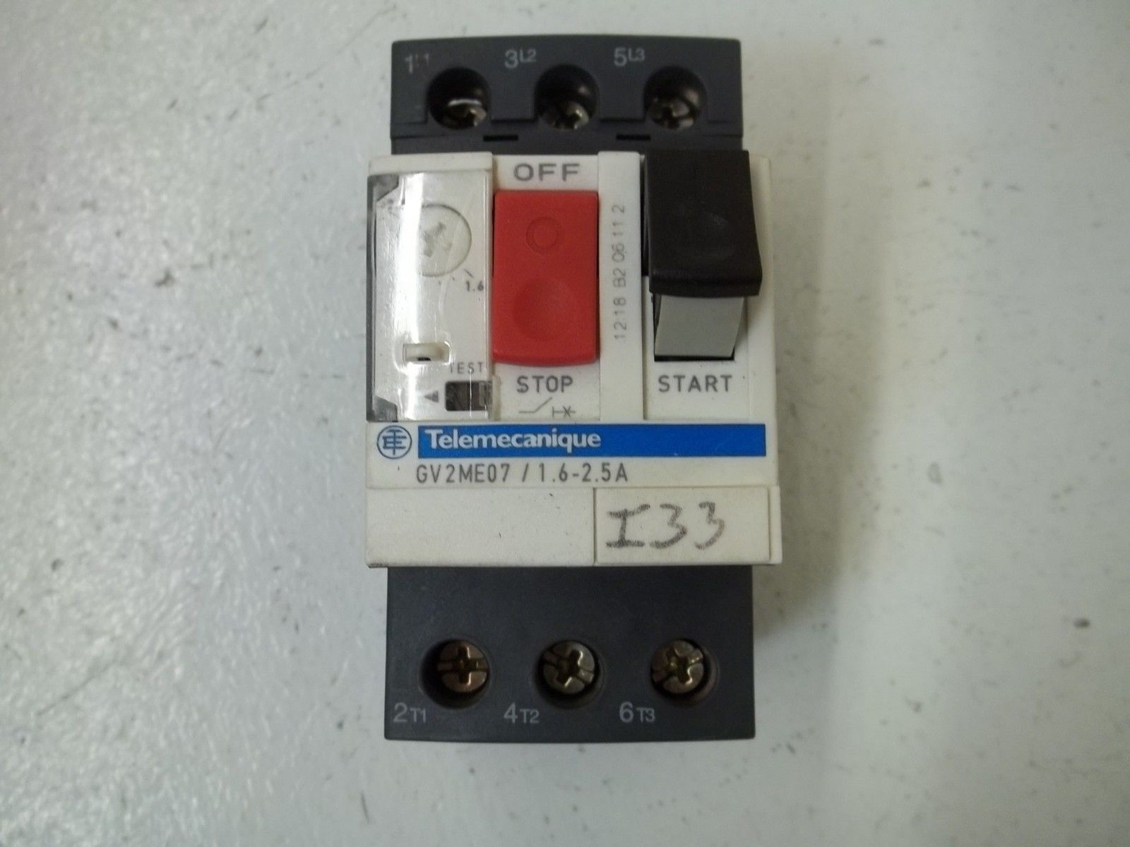 TELEMECANIQUE GV2ME07  MANUAL MOTOR STARTER 1.6-2.5A UNMP