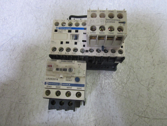 TELEMECANIQUE LP2K09 01BD CONTACTOR/ LRZK0314  RELAY / LA1KN22 RELAY *USED*
