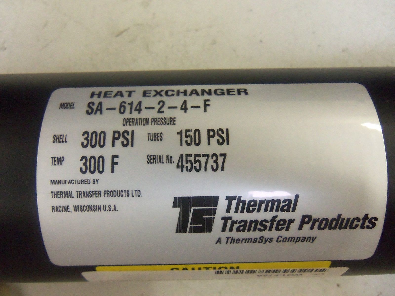 THERMAL TRANSFER PRODUCTS SA-614-2-4-F HEAT EXCHANGER NSNP