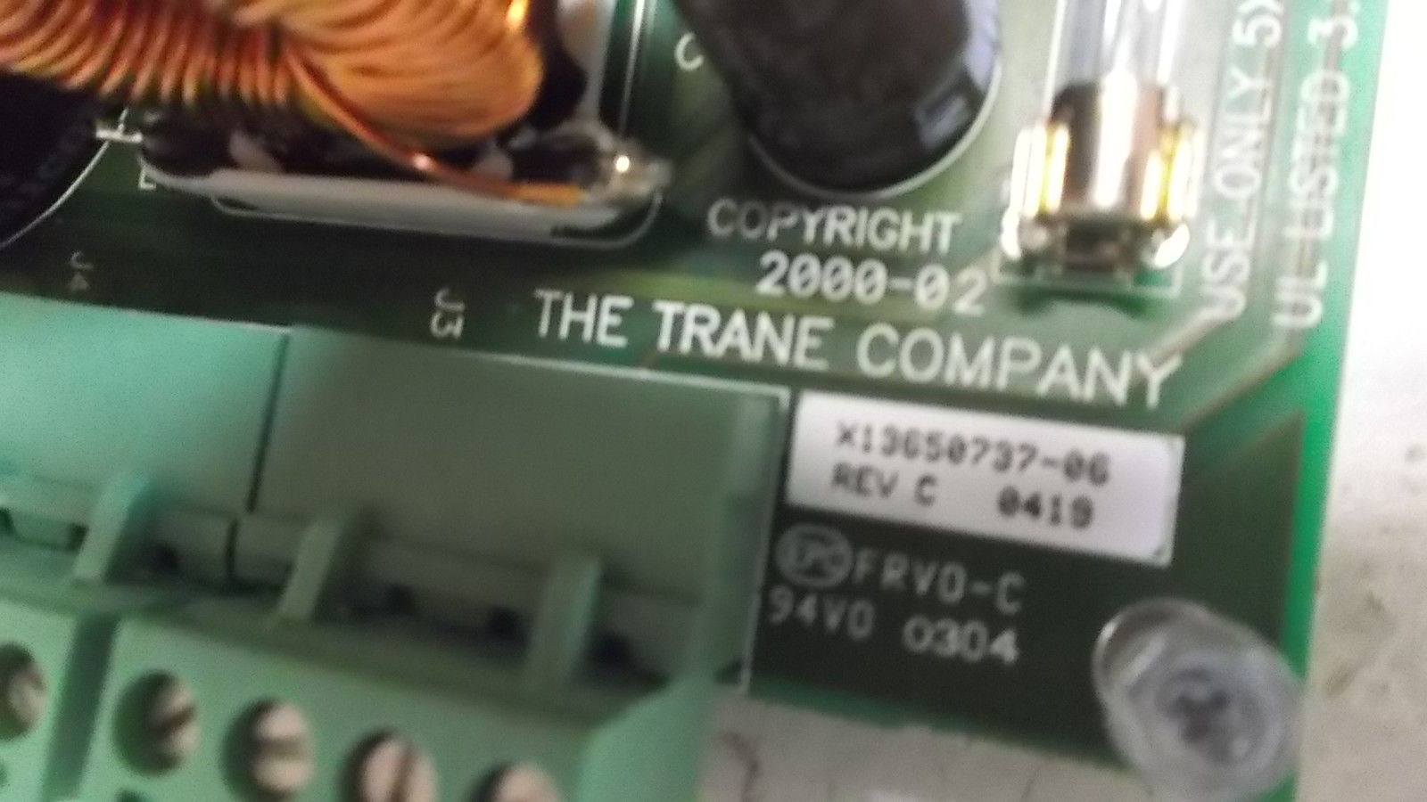 THE TRANE COMPANY POWER SUPPLY MODULE X13650737-06 REV C UNMP