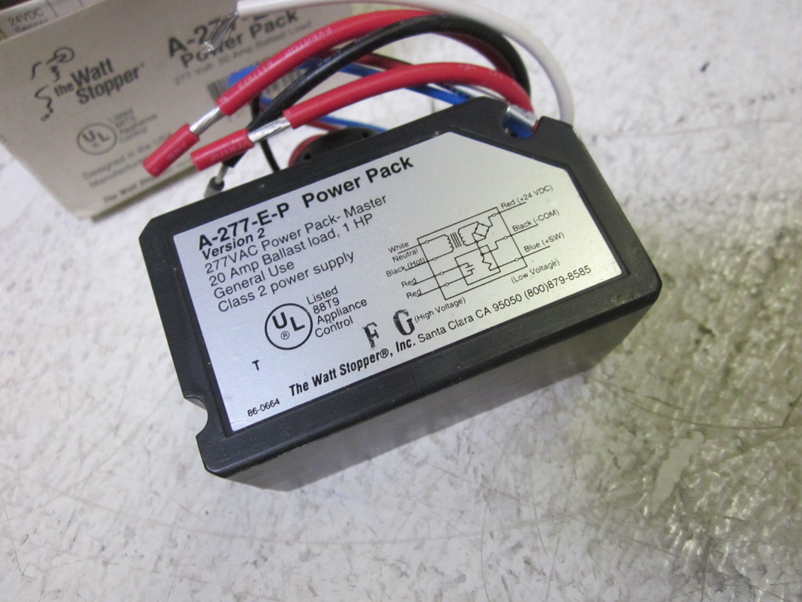 THE WATT STOPPER INC. A-277-E-P POWER PACK 277VAC NSMP