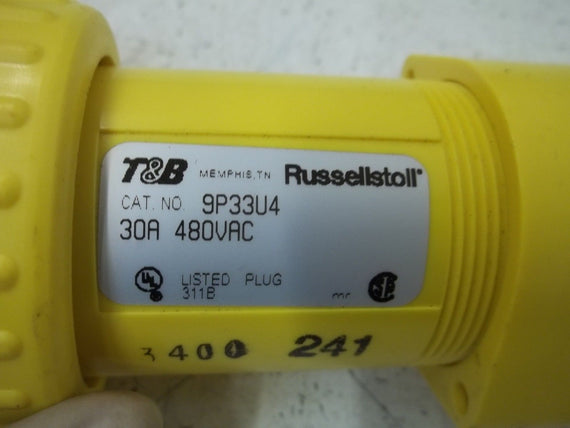 THOMAS & BETTS 9P33U4 PLUG 30A 480VAC *USED*