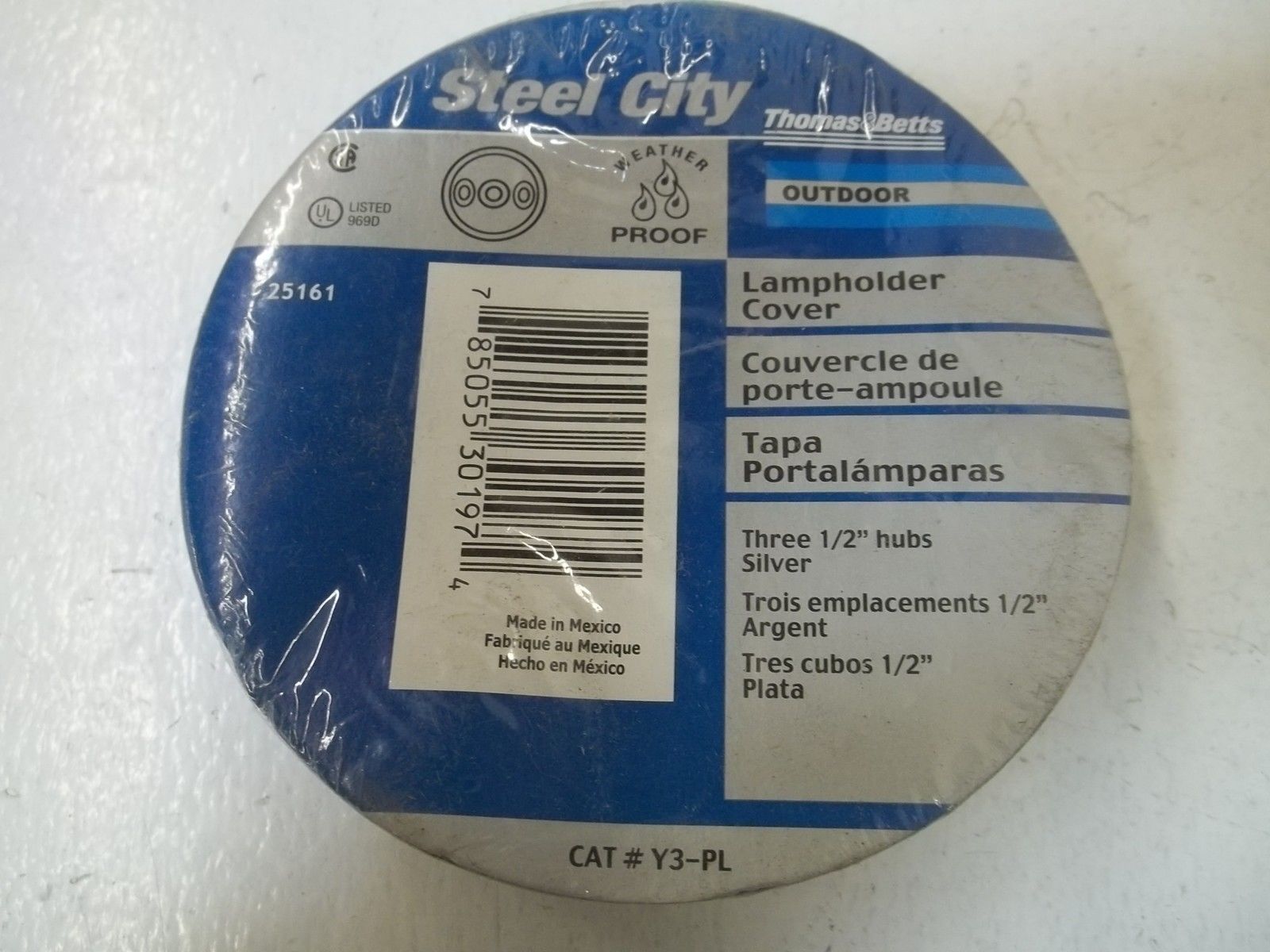 THOMAS & BETTS STEEL CITY Y3-PL LAMPHOLDER COVER NSNP