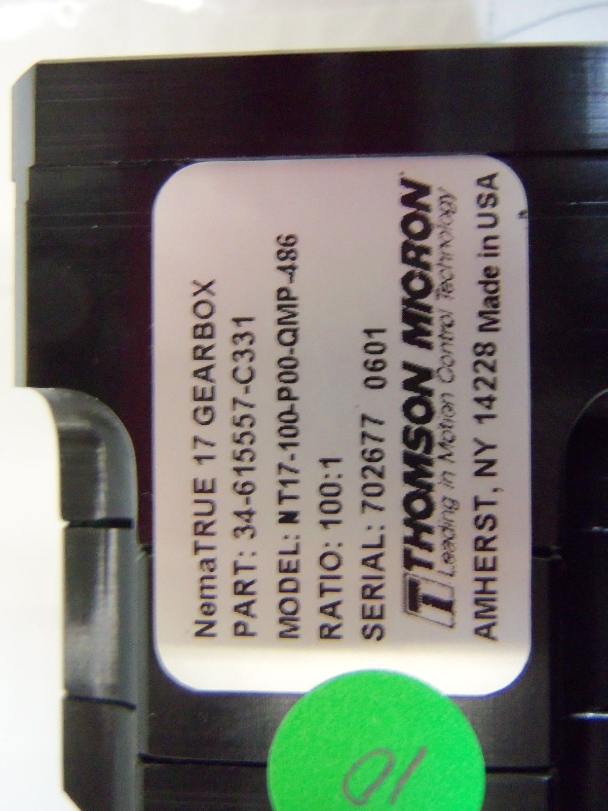 THOMSON MICRON NEMATRUE 17 GEARBOX 34-615557-C331 *NEW NO BOX*