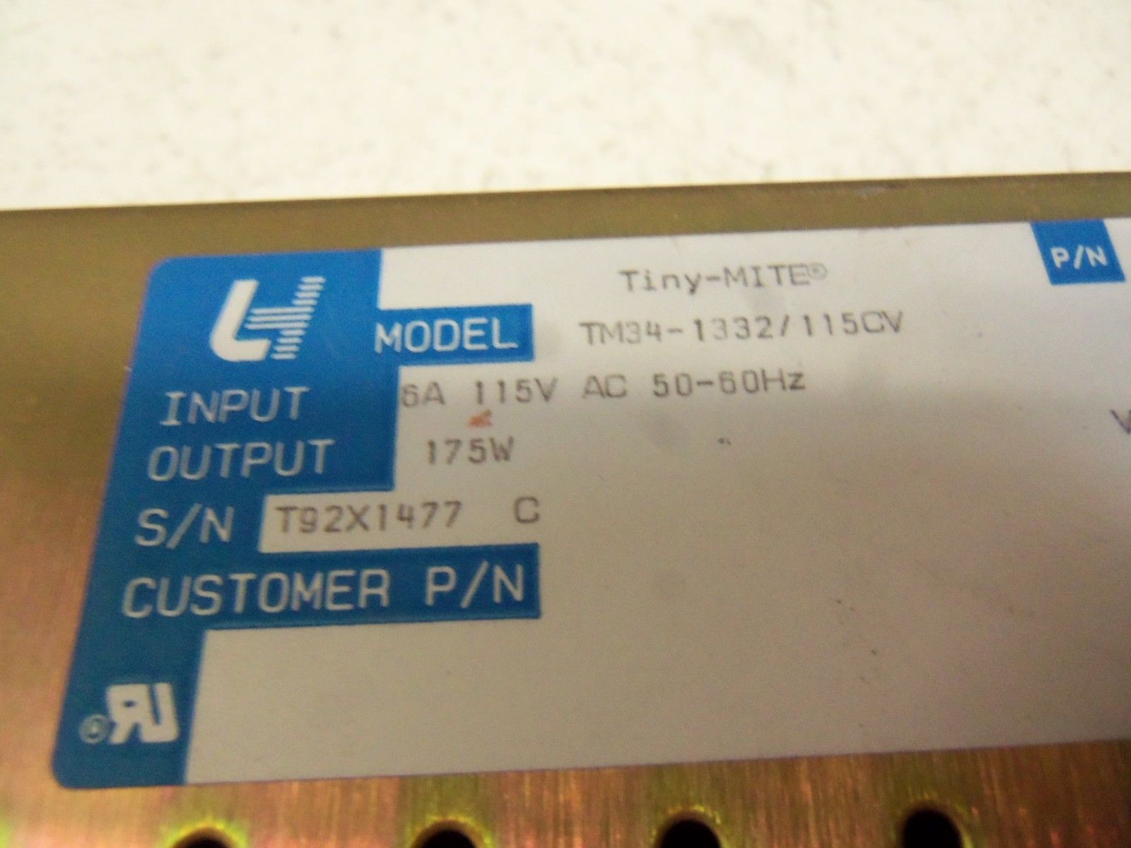 TINY-MITE TM34-1332/115CV PART 847457-454 UNMP