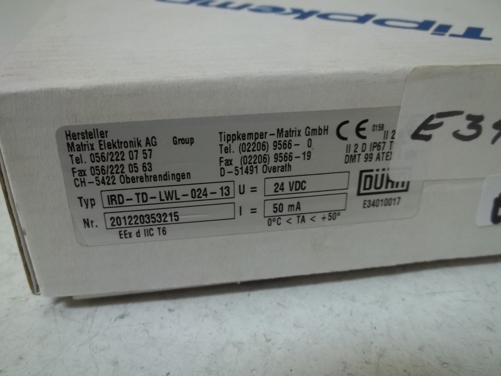 TIPPKEMPER IRD-TD-LWL-024-13 SENSOR NSMP