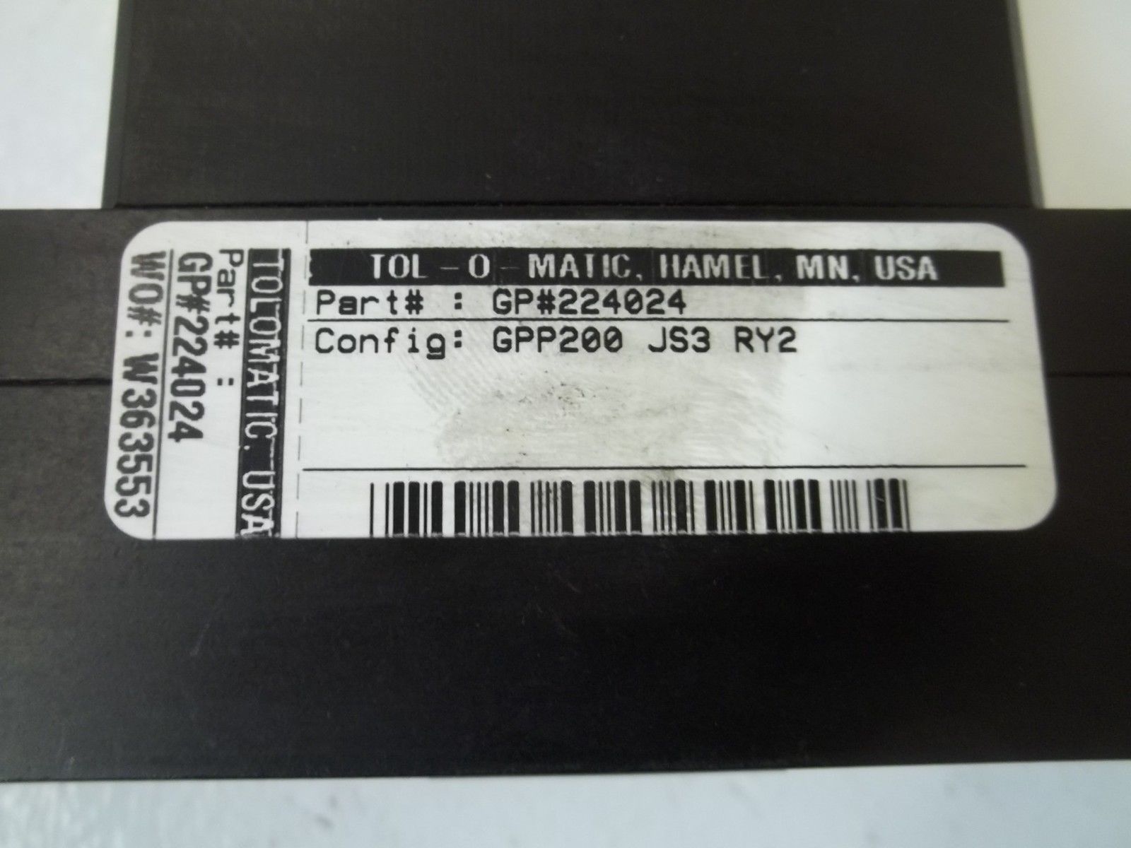 TOL-O-MATIC GP#224024 UNMP
