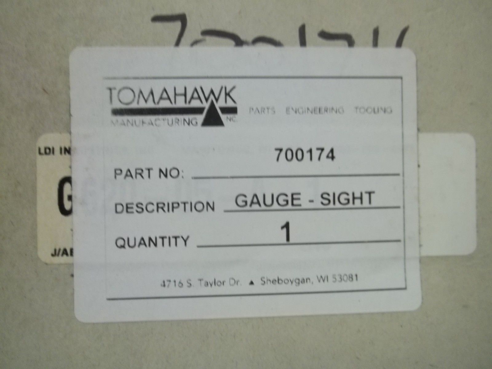 TOMAHAWK 700174 GAUGE-SIGHT NSMP