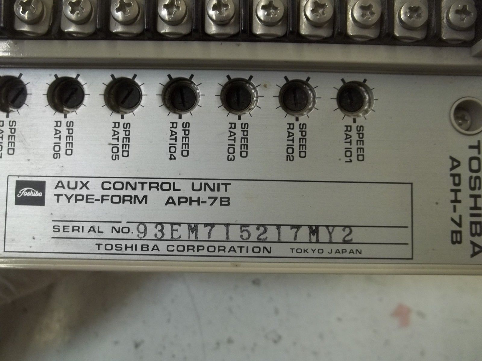 TOSHIBA CORP. APH-7B AUX. CONTROL UNIT UNMP