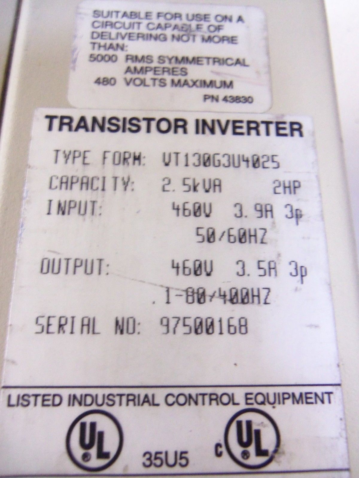 TOSHIBA   VT130G3U4025 UNMP
