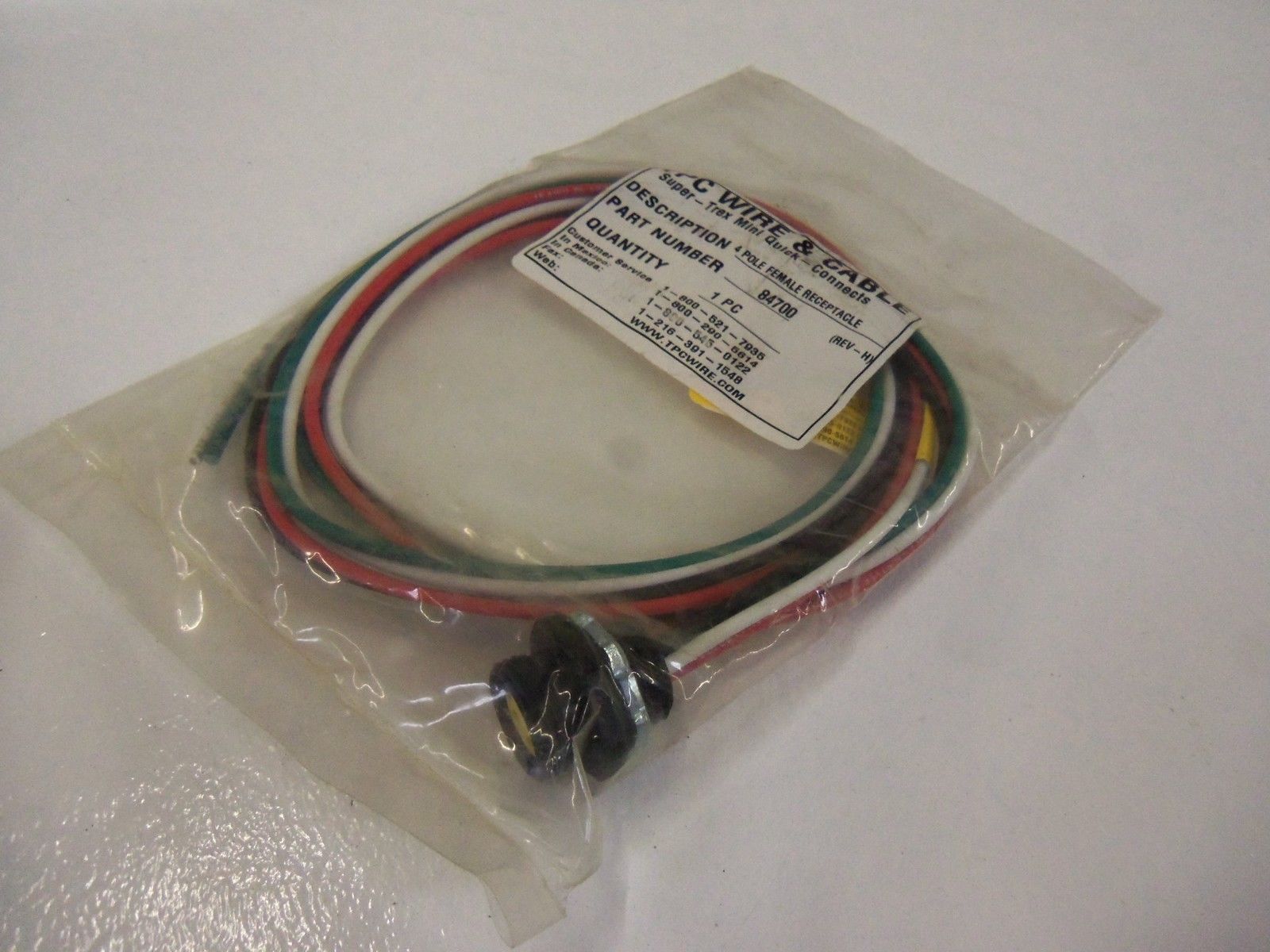 TPC WIRE & CABLE 84700 4P FEMALE RECEPTACLE REV. H NSMP