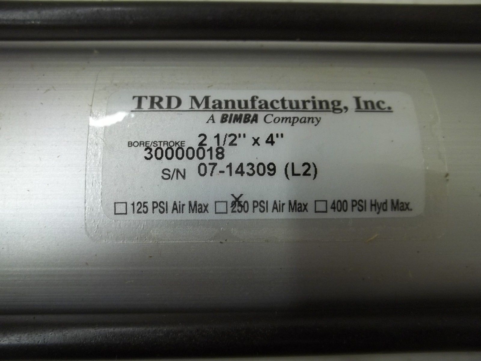 TRD MANUFACTURING, INC. 30000018 CYLINDER 2-1/2"X4" NSMP