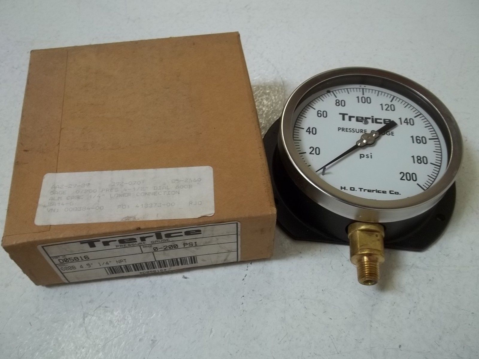 TRERICE D05816 0/200 PSI GAUGE NSMP