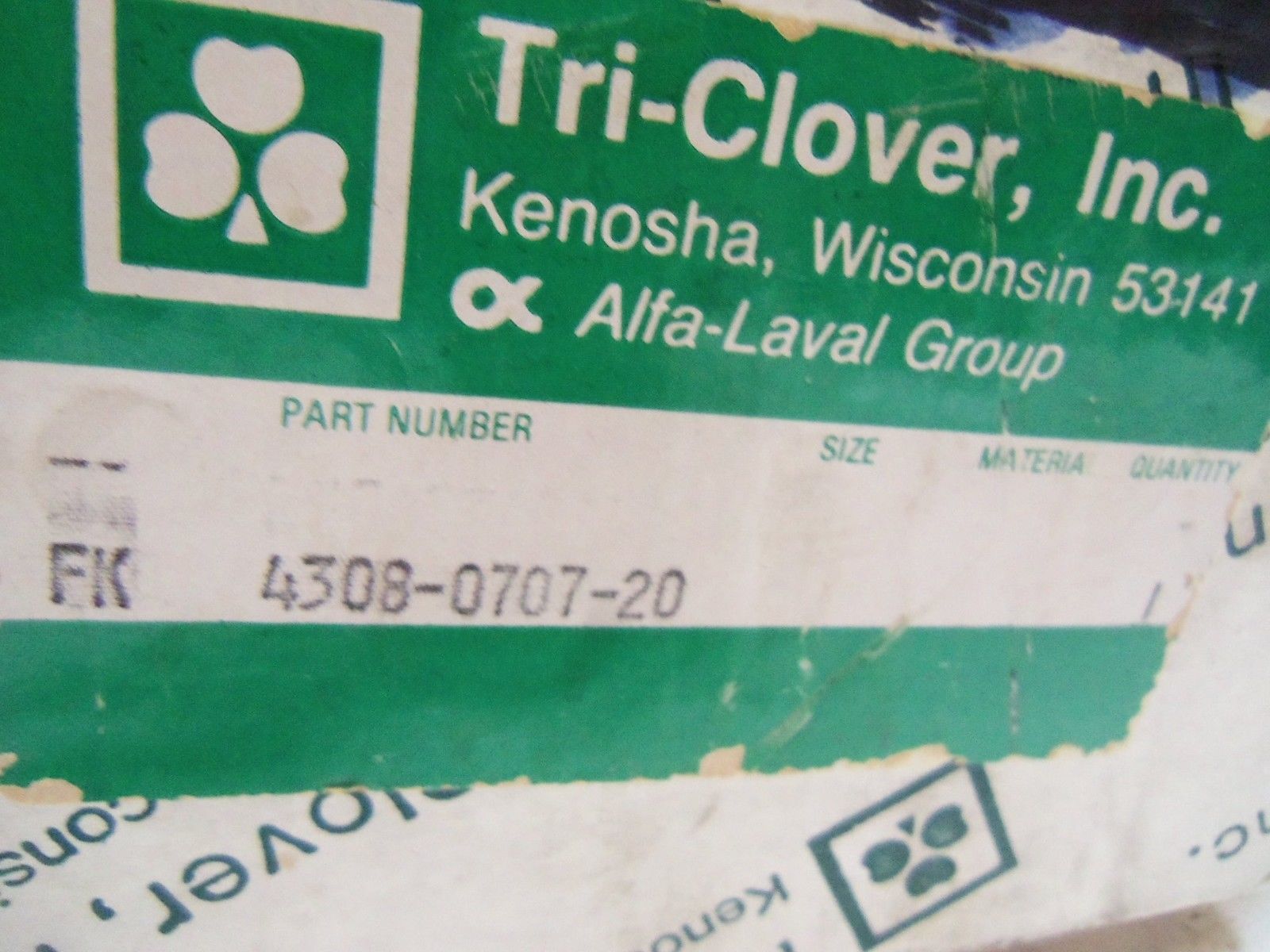 TRI-CLOVER INC. FK-4308-0707-20 UNMP