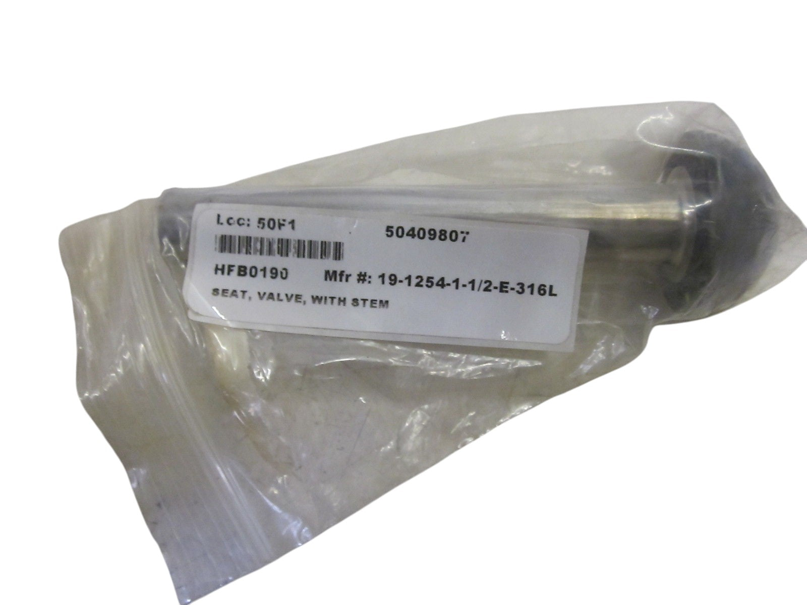 TRICLOVER 19-1254-1-1/2-E-316L VALVE, W/ STEM  NSMP