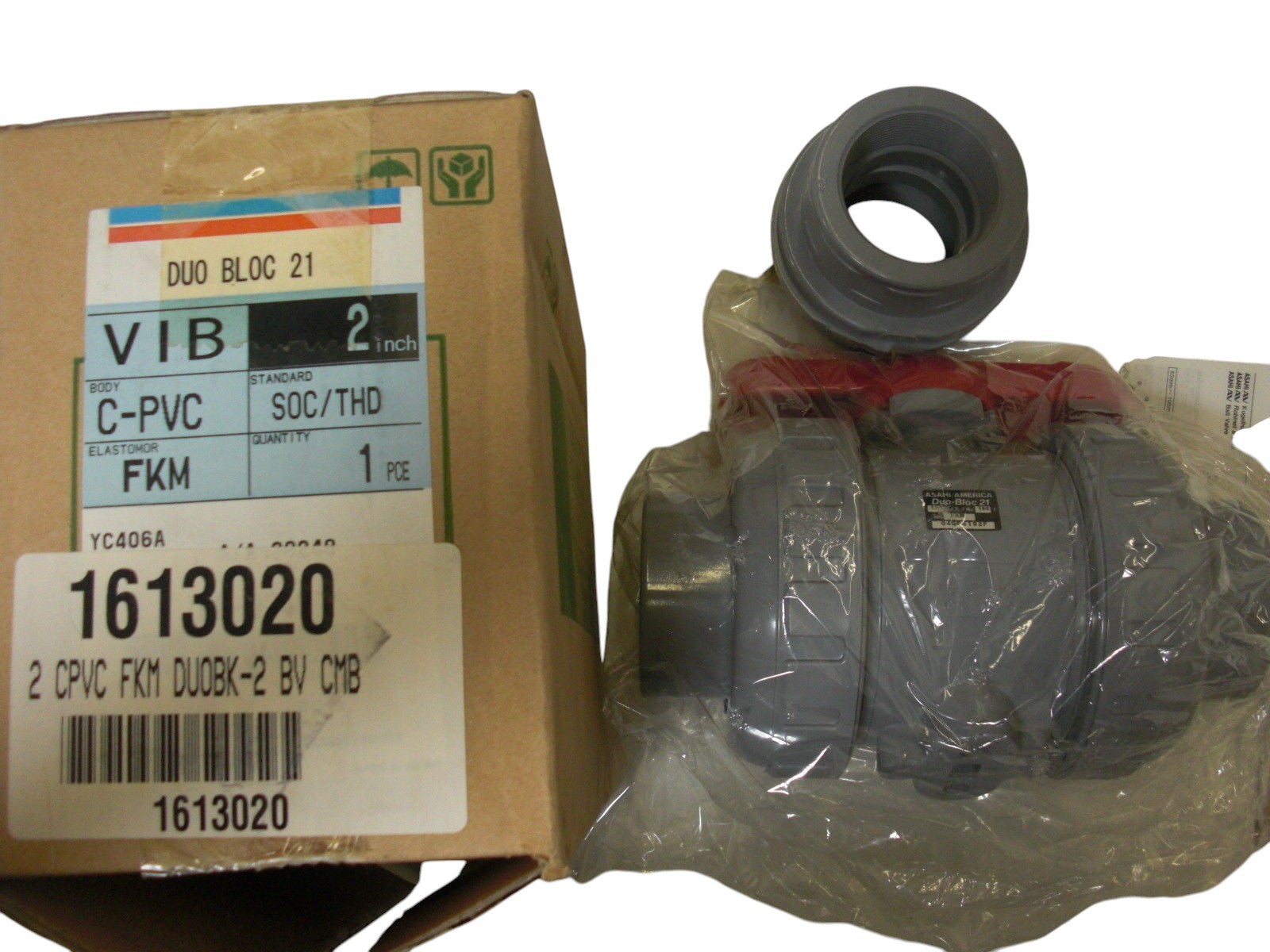 TRUE UNION DUO BLOC 21 3/4" C-PVC BALL VALVE HEAVY DUTY TYPE 21 NSMP