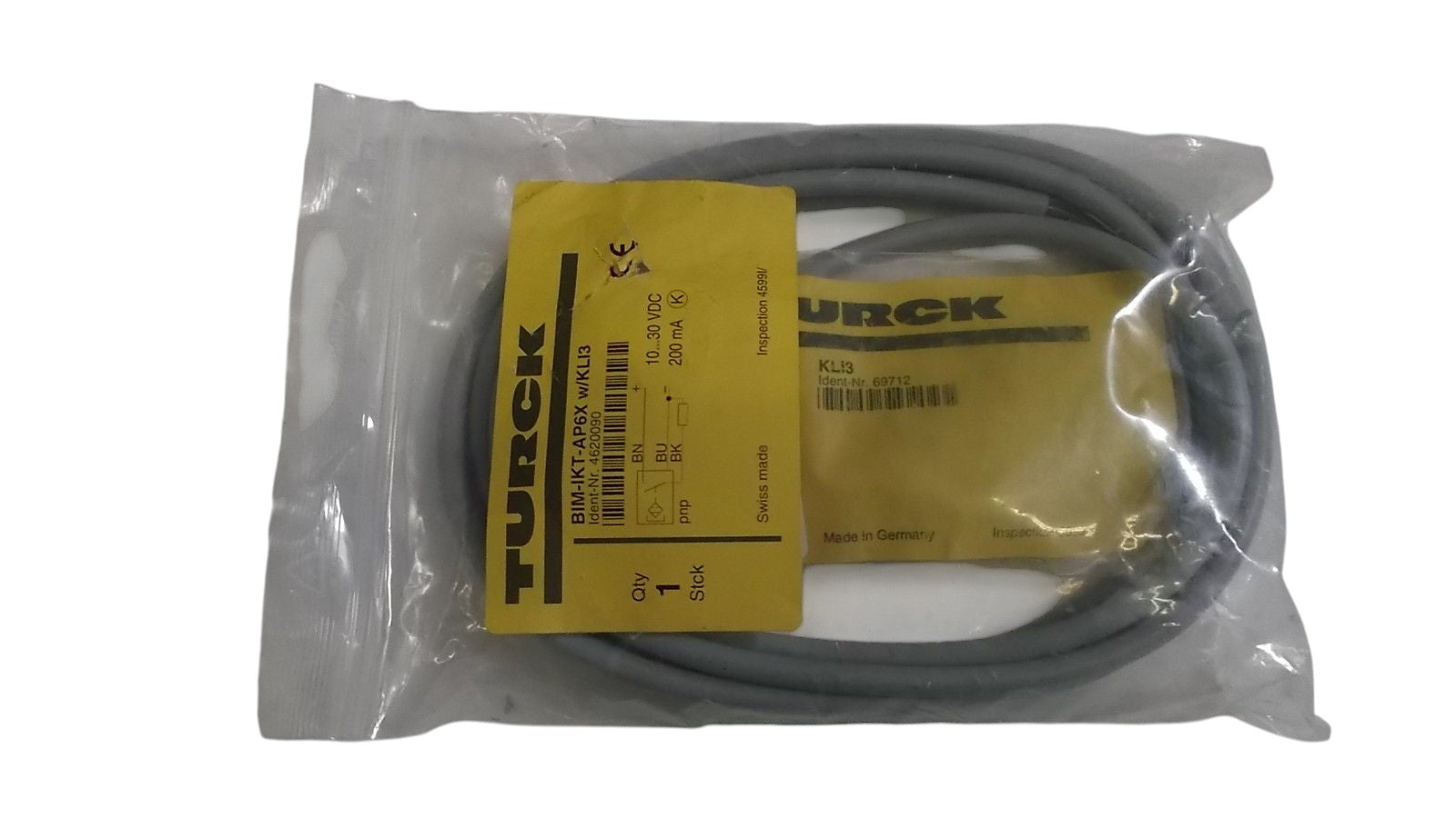 TURCK B1M-1KT-AP6X W/ KL13 PROXIMITY SWITCH NSMP