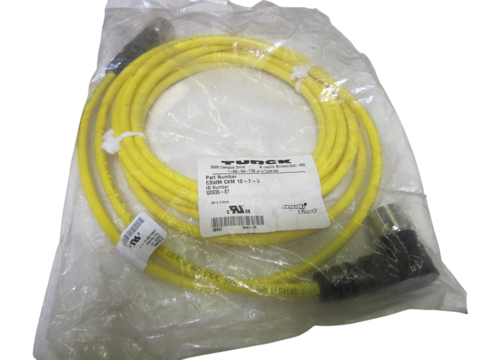 TURCK CSWMCKM12-7-5 MOLDED CORDSET NSMP