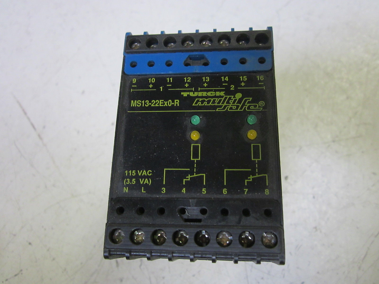TURCK MS13-22EX0-T ISOLATING SWITCHING AMPLIFIER 115V UNMP