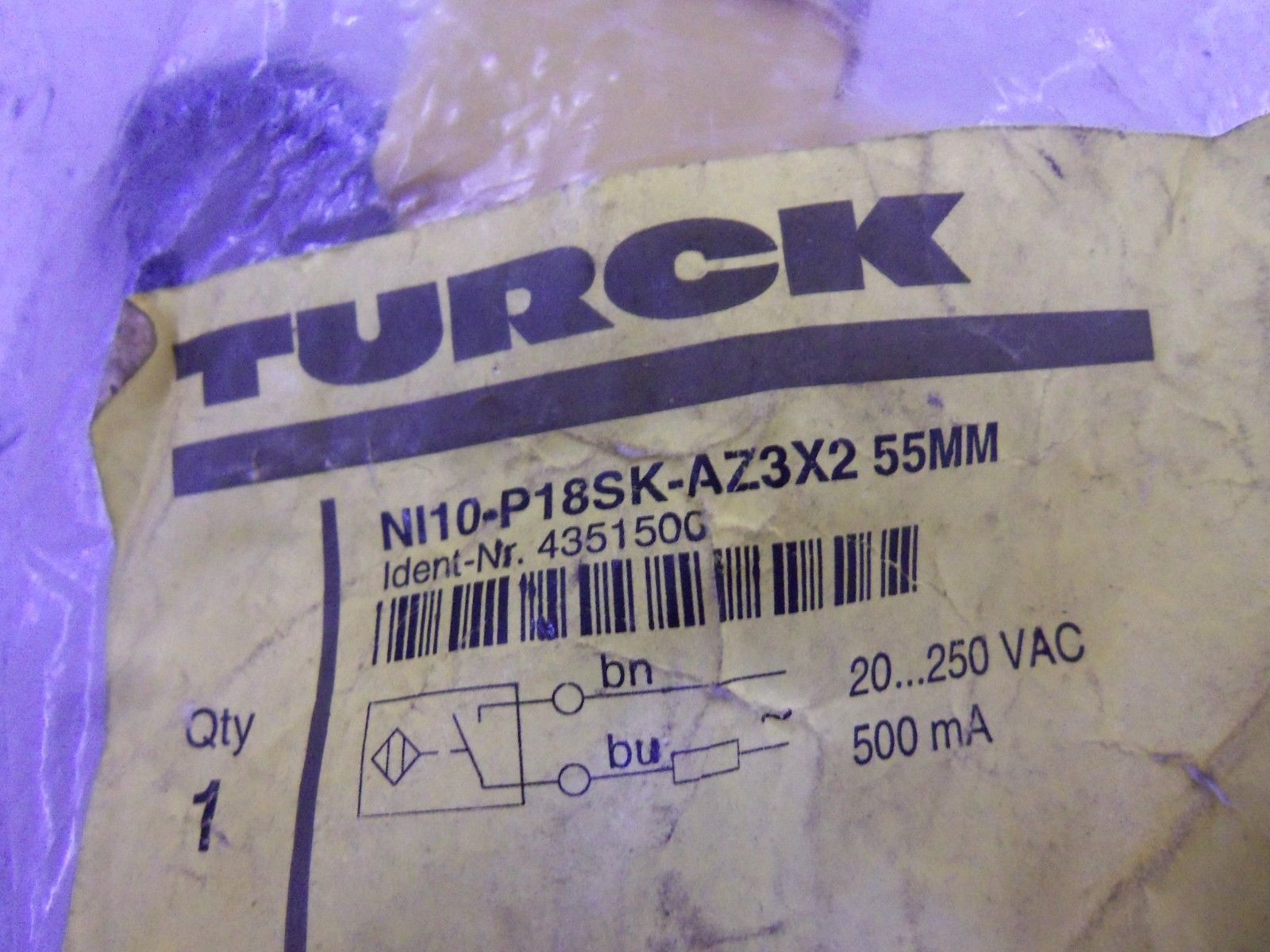 TURCK NI10-P18SK-AZ3X2 PROXIMITY SWITCH *NEW IN FACTORY BAG*