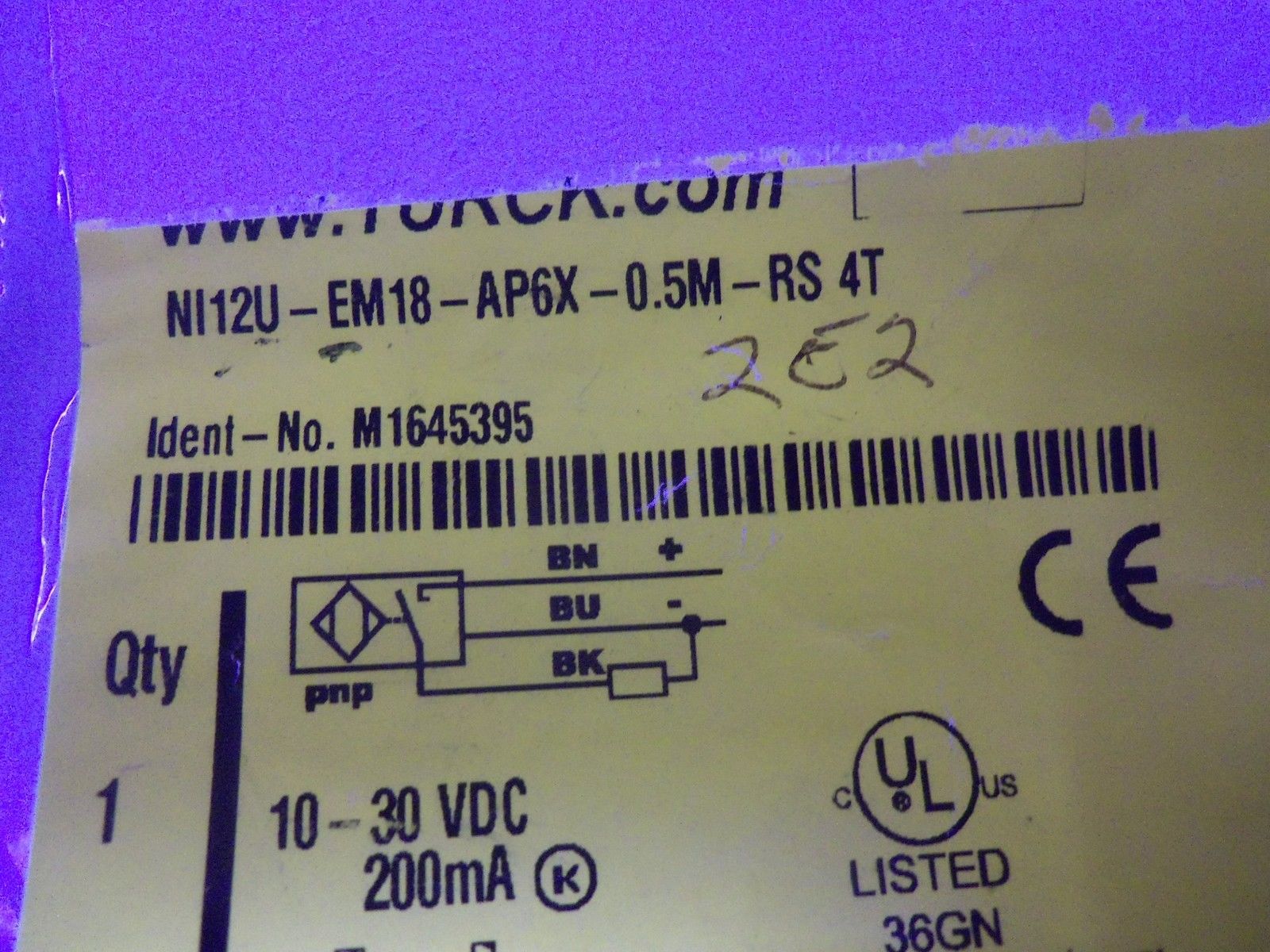 TURCK NI2U-EM18-AP6X-0.5M-RS 4T *NEW IN FACTORY BAG*
