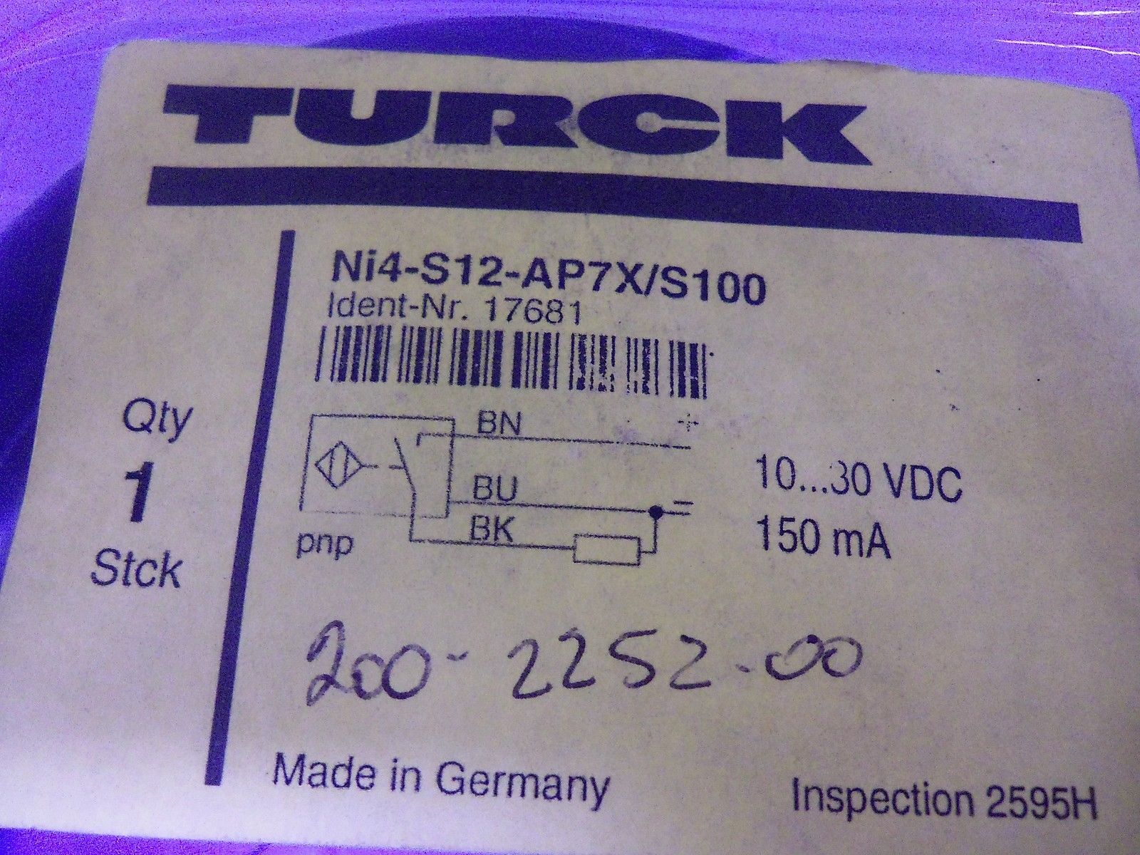 TURCK Ni4-S12-AP7X/S100 NSMP