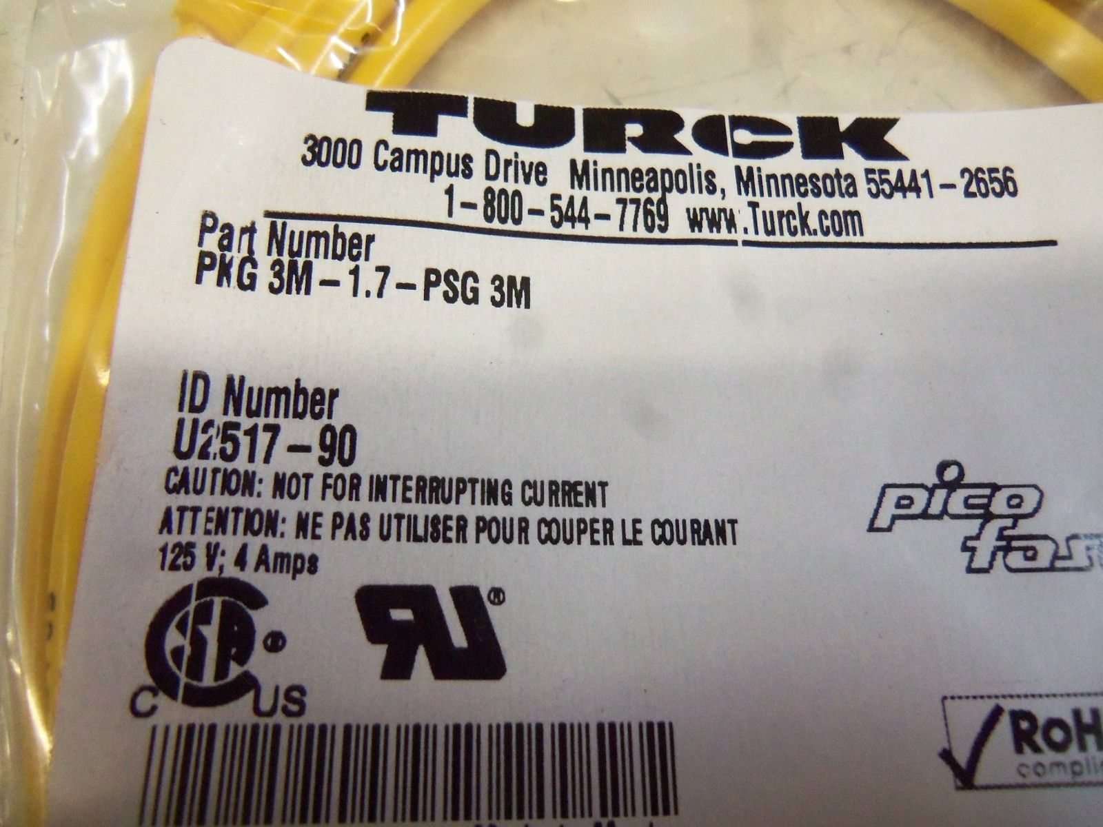 TURCK PKG 3M-1.7-PSG 3M NSMP