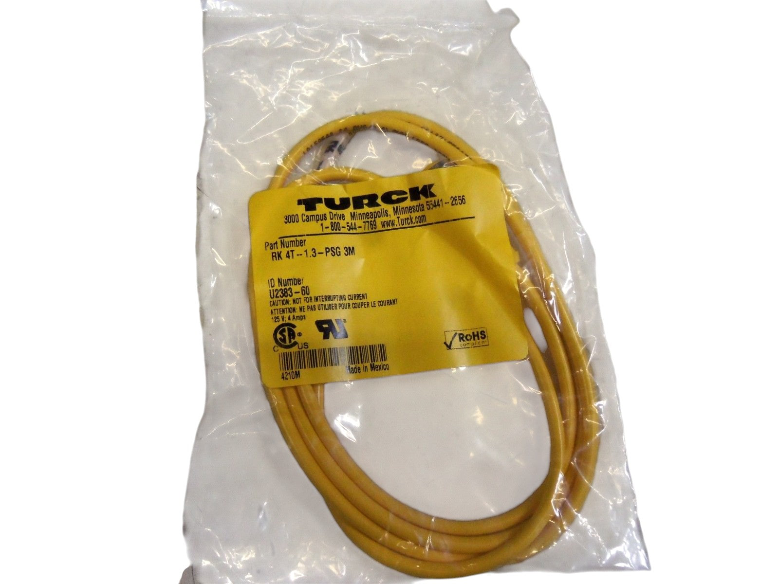 TURCK RK4T-1.3-PSG3M CORDSET NSMP