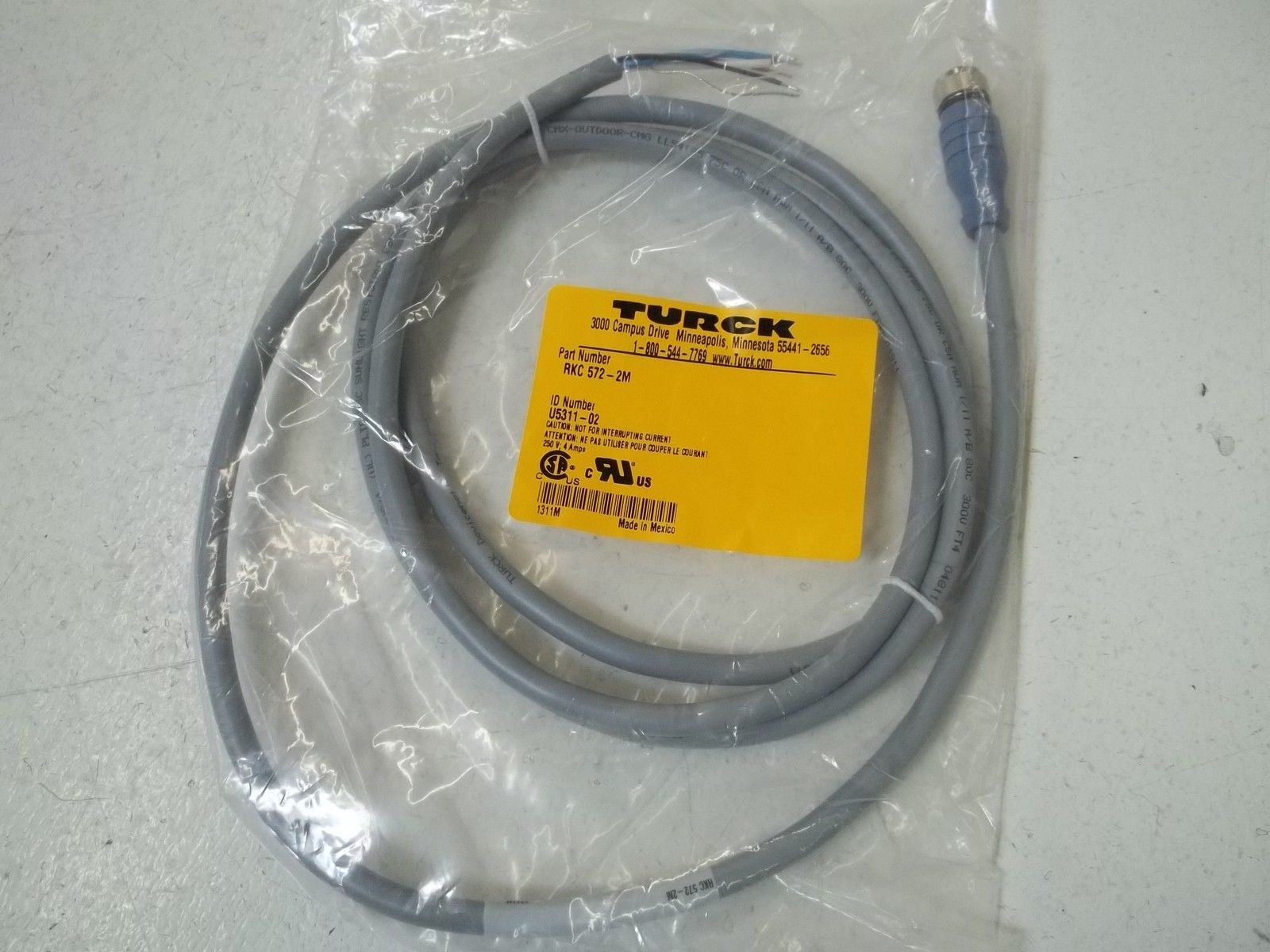 TURCK RKC572-2M CABLE CORDSET  NSNP IN  A FACTORY BAG