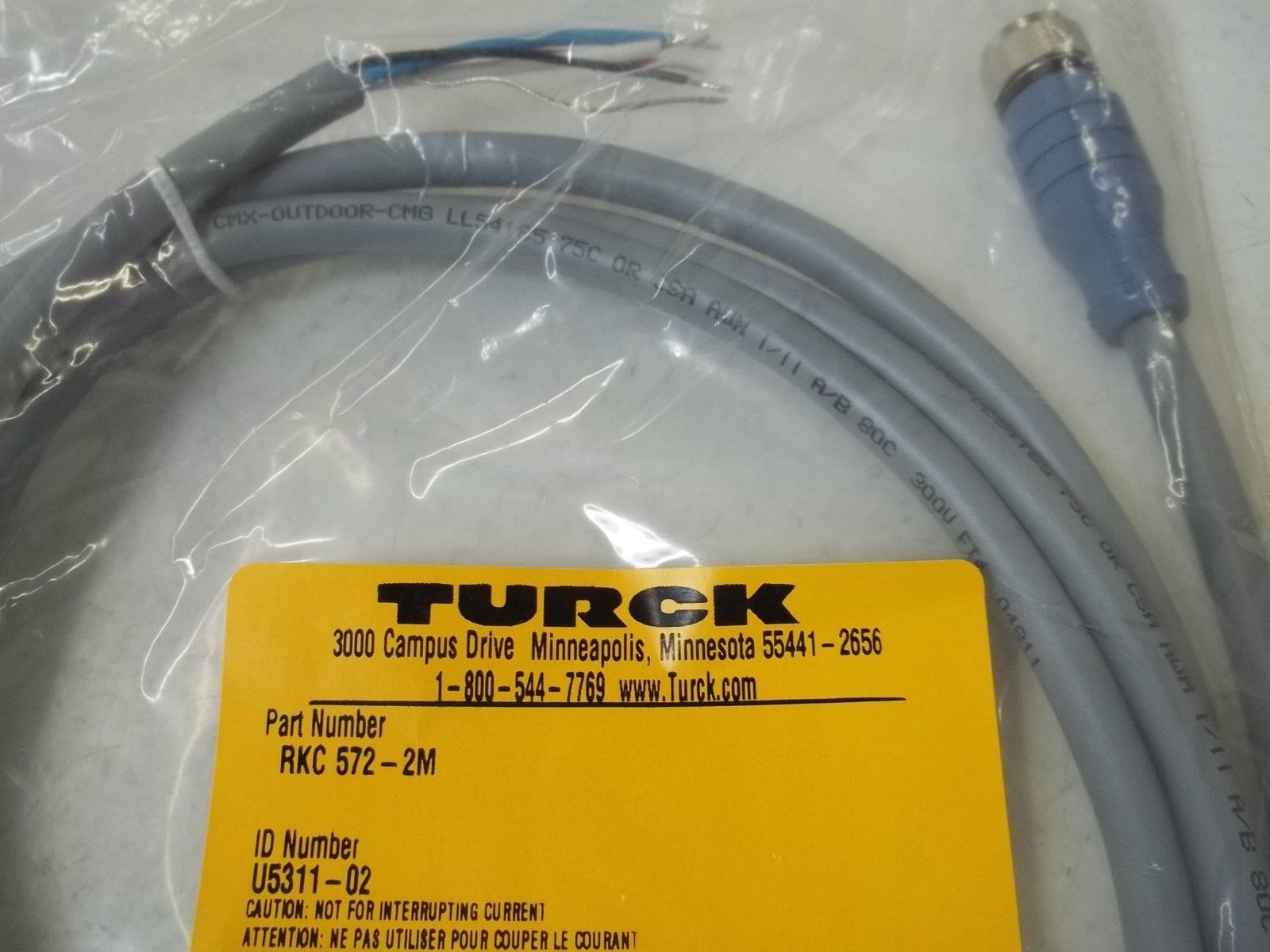 TURCK RKC572-2M CABLE CORDSET  NSNP IN  A FACTORY BAG