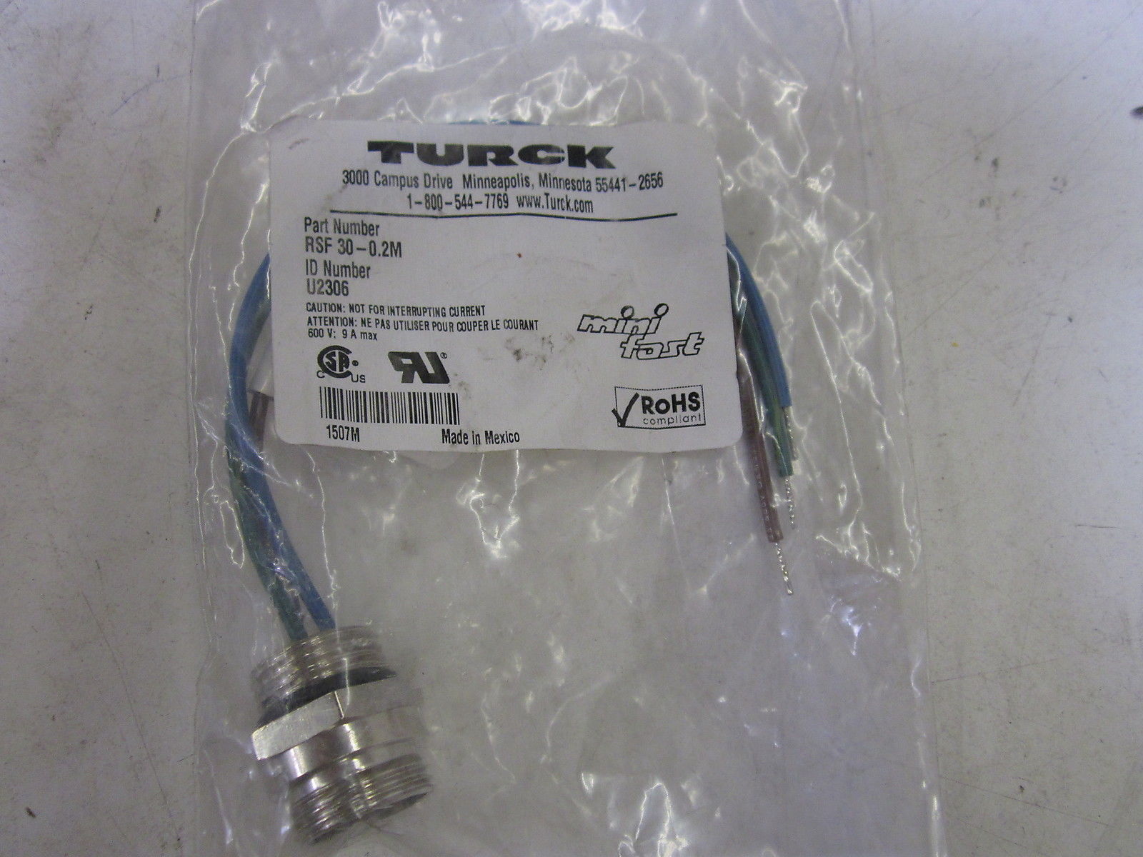 TURCK RSF 30-0.2M *NEW IN A FACTORY BAG*