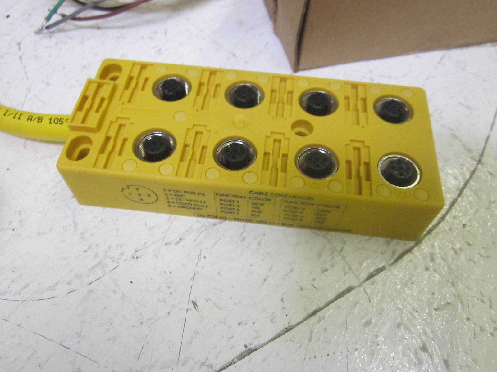 TURCK VB 80-5 RECEPTACLE MULTIBOX W/ CABLE NSMP