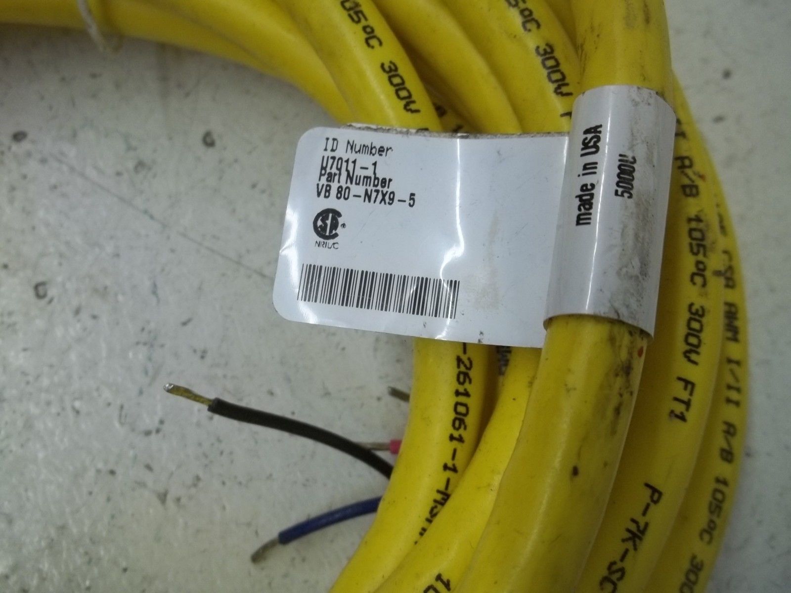 TURCK VB80-N7X9-5 CORDSET EUROFAST UNMP